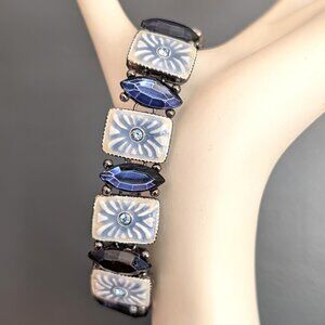Vintage ceramic and bead bracelet